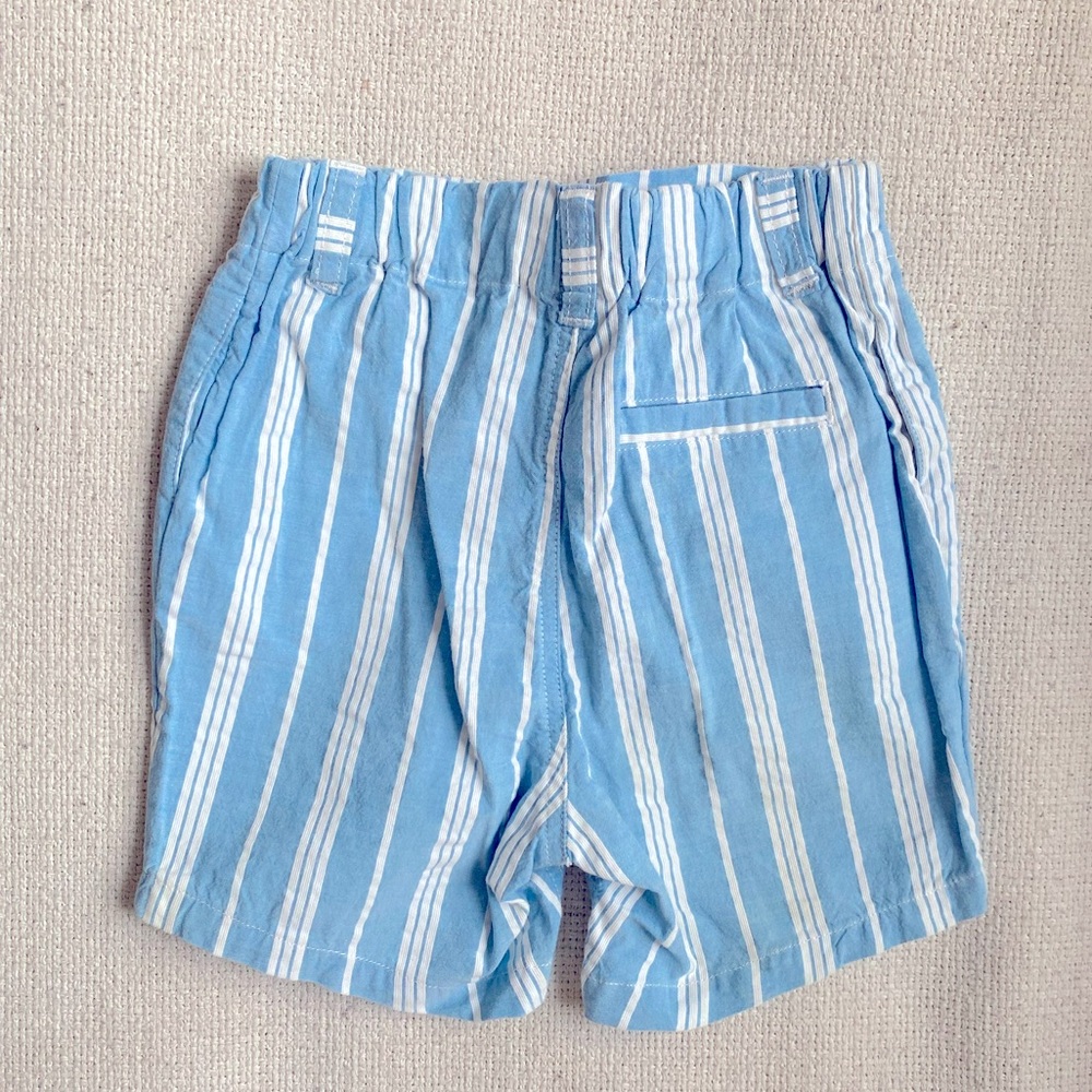 Petit Bateau blue jacquard stripe shorts, sz 18 months - Picture 3 of 3